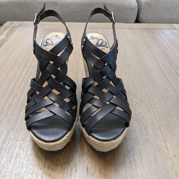 Fergalicious Black Wedge Sz5.5 - Picture 10 of 12